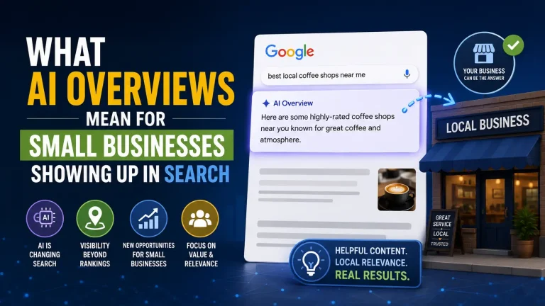 What AI Overviews Mean for Small Businesses Showing Up in Search